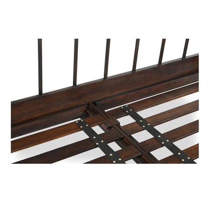 Vivian Solid Acacia Brown Wood Finish Bed - LOOMLAN - Moe's Home - Beds