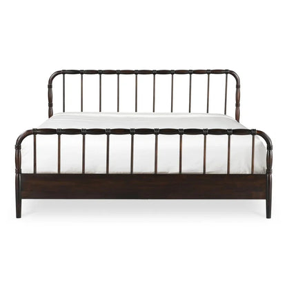 Vivian Solid Acacia Brown Wood Finish Bed - LOOMLAN - Moe's Home - Beds