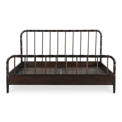 Vivian Solid Acacia Brown Wood Finish Bed - LOOMLAN - Moe's Home - Beds