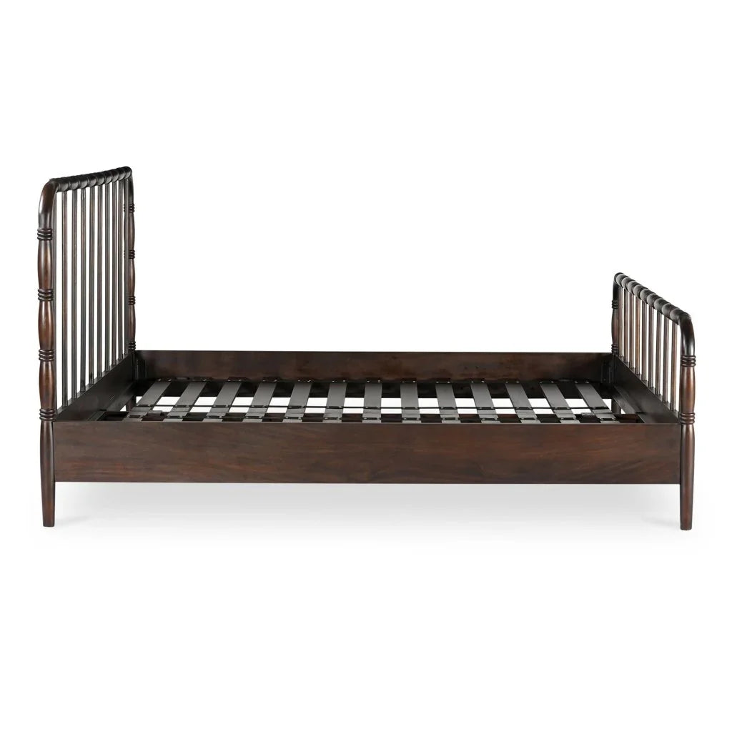 Vivian Solid Acacia Brown Wood Finish Bed - LOOMLAN - Moe's Home - Beds