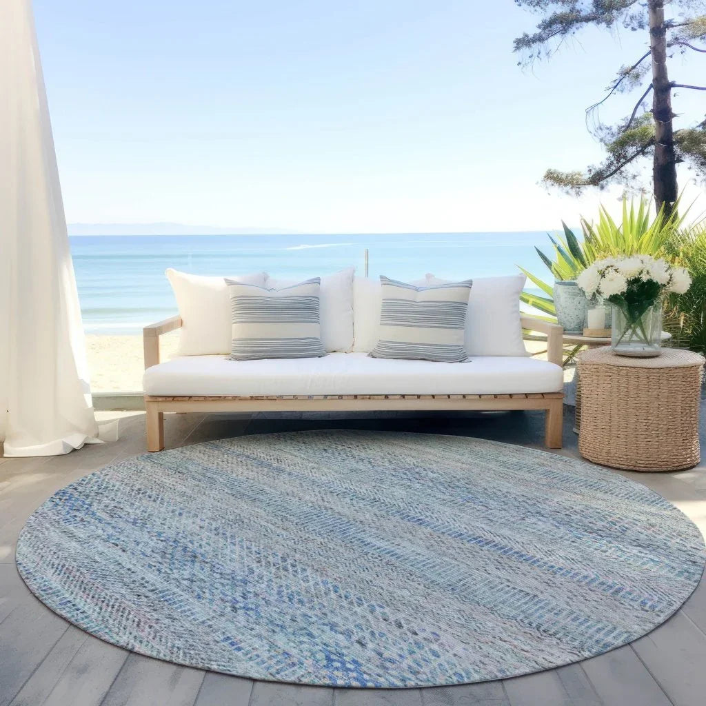 Viviennea Blue Washable Indoor - Outdoor Rug - LOOMLAN - LOOMLAN Rugs - Outdoor Rugs