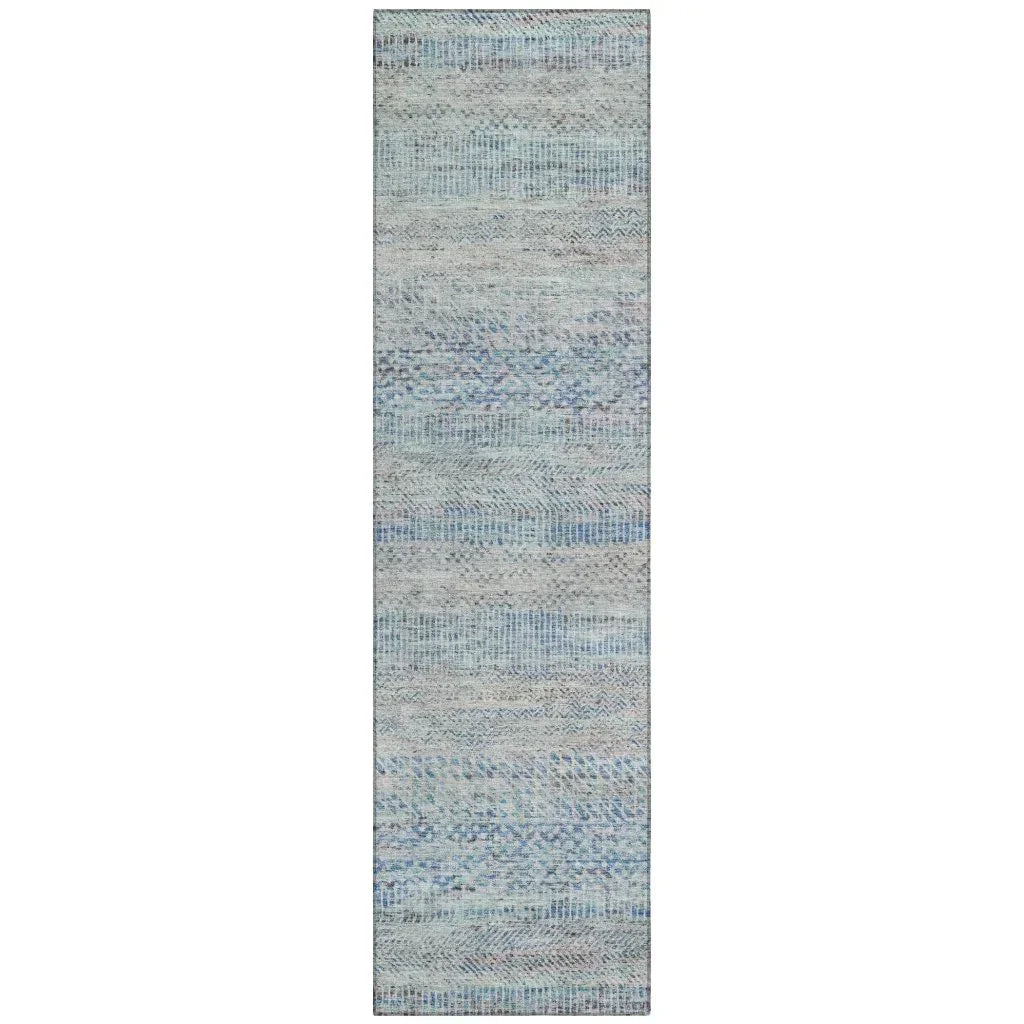Viviennea Blue Washable Indoor - Outdoor Rug - LOOMLAN - LOOMLAN Rugs - Outdoor Rugs