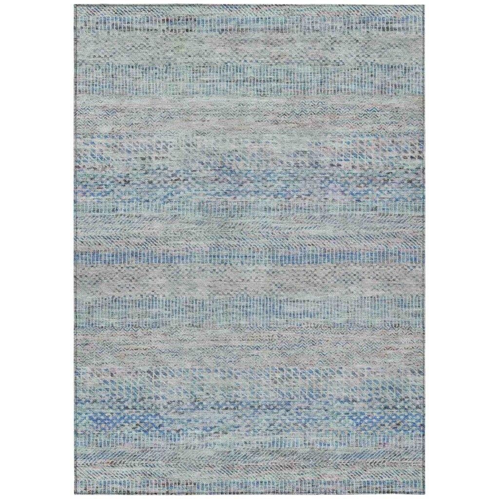 Viviennea Blue Washable Indoor - Outdoor Rug - LOOMLAN - LOOMLAN Rugs - Outdoor Rugs
