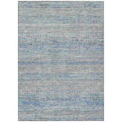 Viviennea Blue Washable Indoor - Outdoor Rug - LOOMLAN - LOOMLAN Rugs - Outdoor Rugs