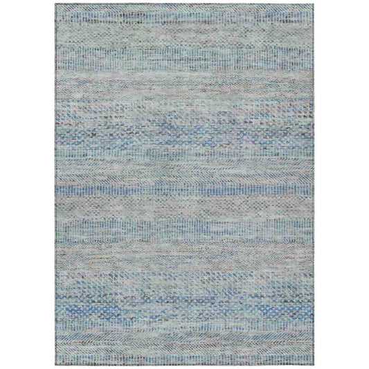 Viviennea Blue Washable Indoor - Outdoor Rug - LOOMLAN - LOOMLAN Rugs - Outdoor Rugs
