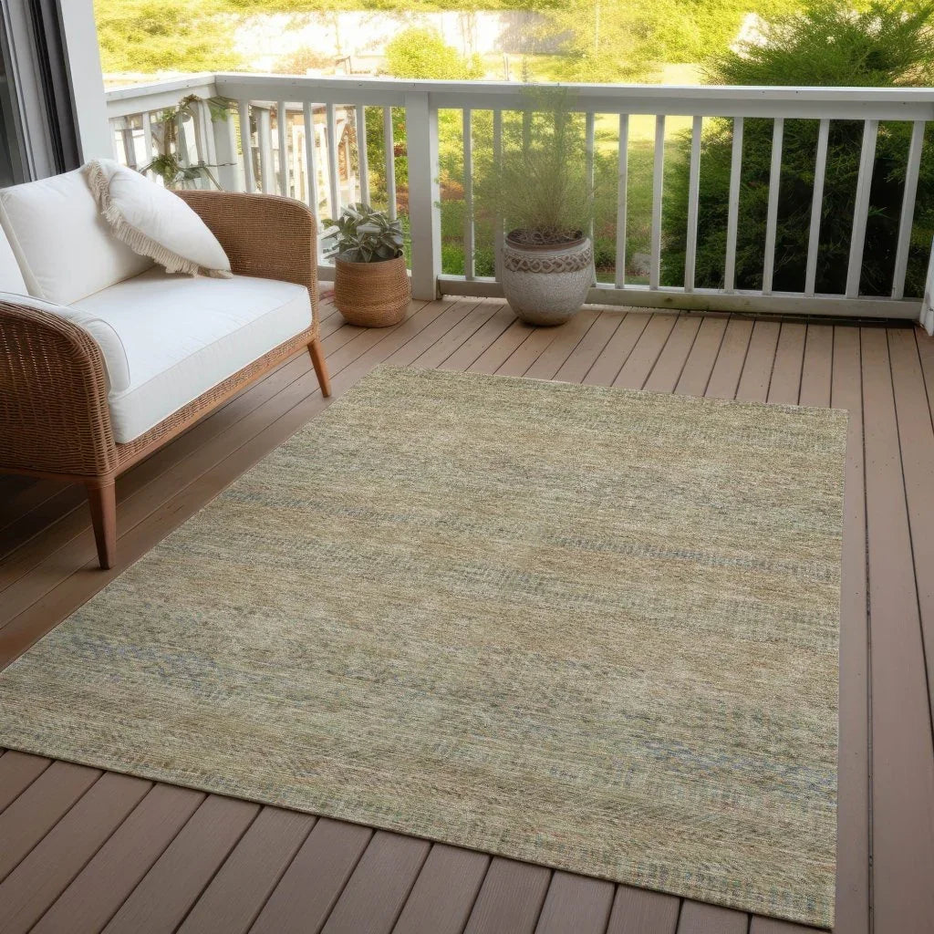 Viviennea Brown Washable Indoor - Outdoor Rug - LOOMLAN - LOOMLAN Rugs - Outdoor Rugs