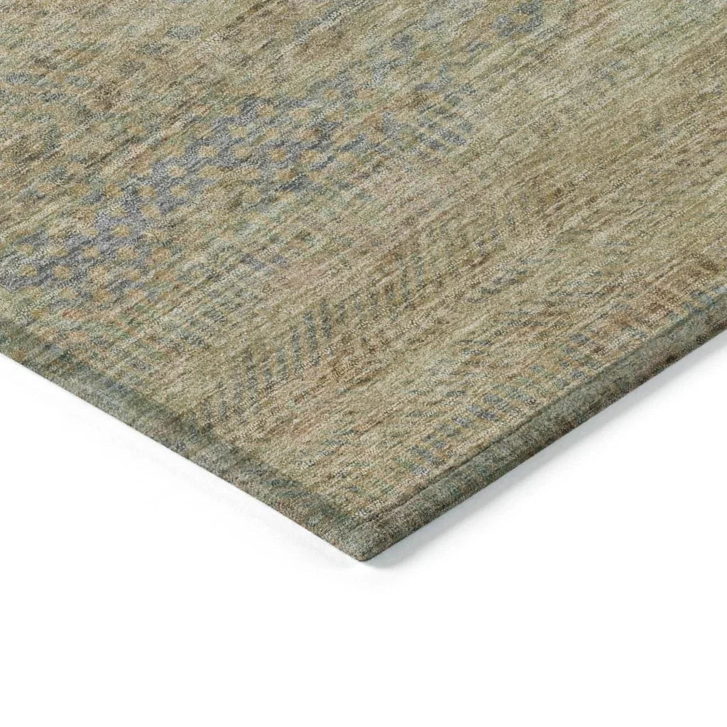 Viviennea Brown Washable Indoor - Outdoor Rug - LOOMLAN - LOOMLAN Rugs - Outdoor Rugs