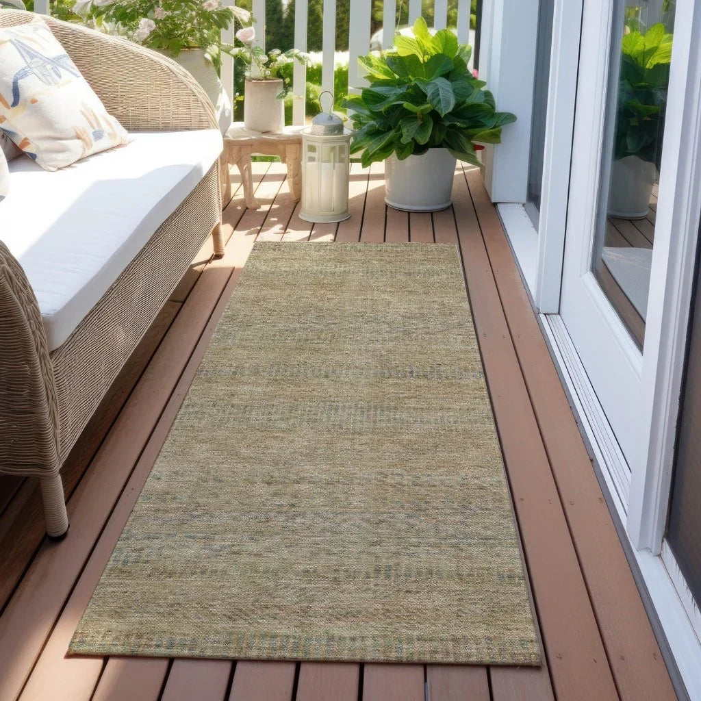 Viviennea Brown Washable Indoor - Outdoor Rug - LOOMLAN - LOOMLAN Rugs - Outdoor Rugs