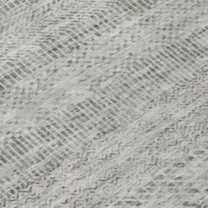 Viviennea Gray Washable Indoor - Outdoor Rug - LOOMLAN - LOOMLAN Rugs - Outdoor Rugs