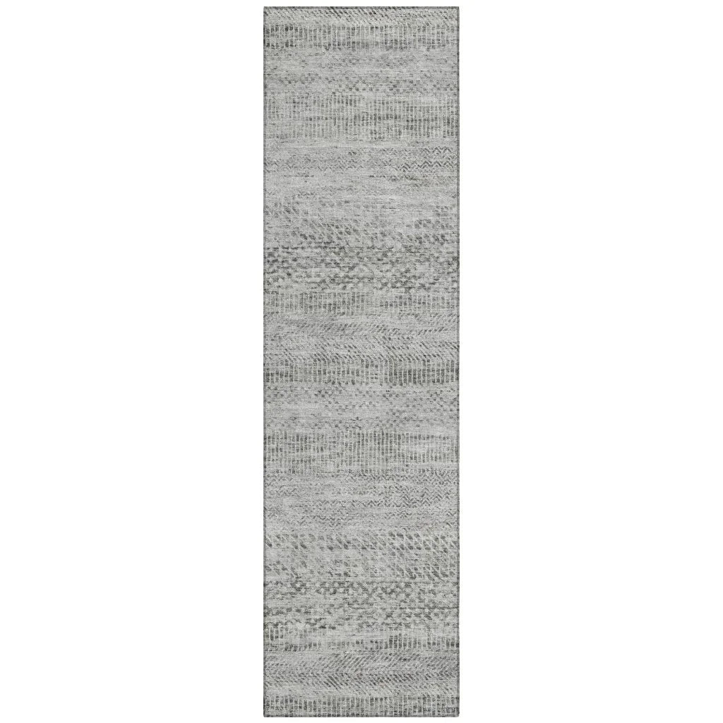 Viviennea Gray Washable Indoor - Outdoor Rug - LOOMLAN - LOOMLAN Rugs - Outdoor Rugs