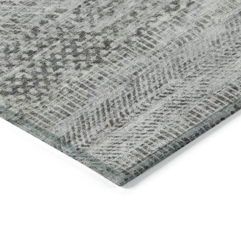 Viviennea Gray Washable Indoor - Outdoor Rug - LOOMLAN - LOOMLAN Rugs - Outdoor Rugs