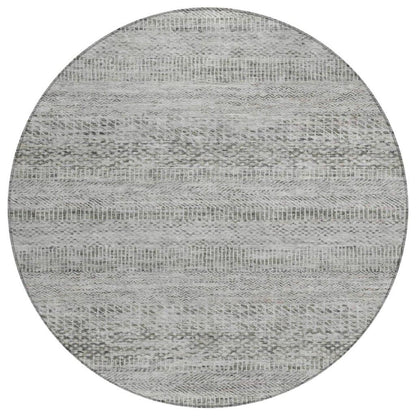 Viviennea Gray Washable Indoor - Outdoor Rug - LOOMLAN - LOOMLAN Rugs - Outdoor Rugs