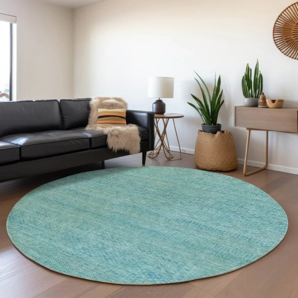 Viviennea Teal Washable Indoor - Outdoor Rug - LOOMLAN - LOOMLAN Rugs - Outdoor Rugs