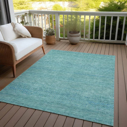 Viviennea Teal Washable Indoor - Outdoor Rug - LOOMLAN - LOOMLAN Rugs - Outdoor Rugs