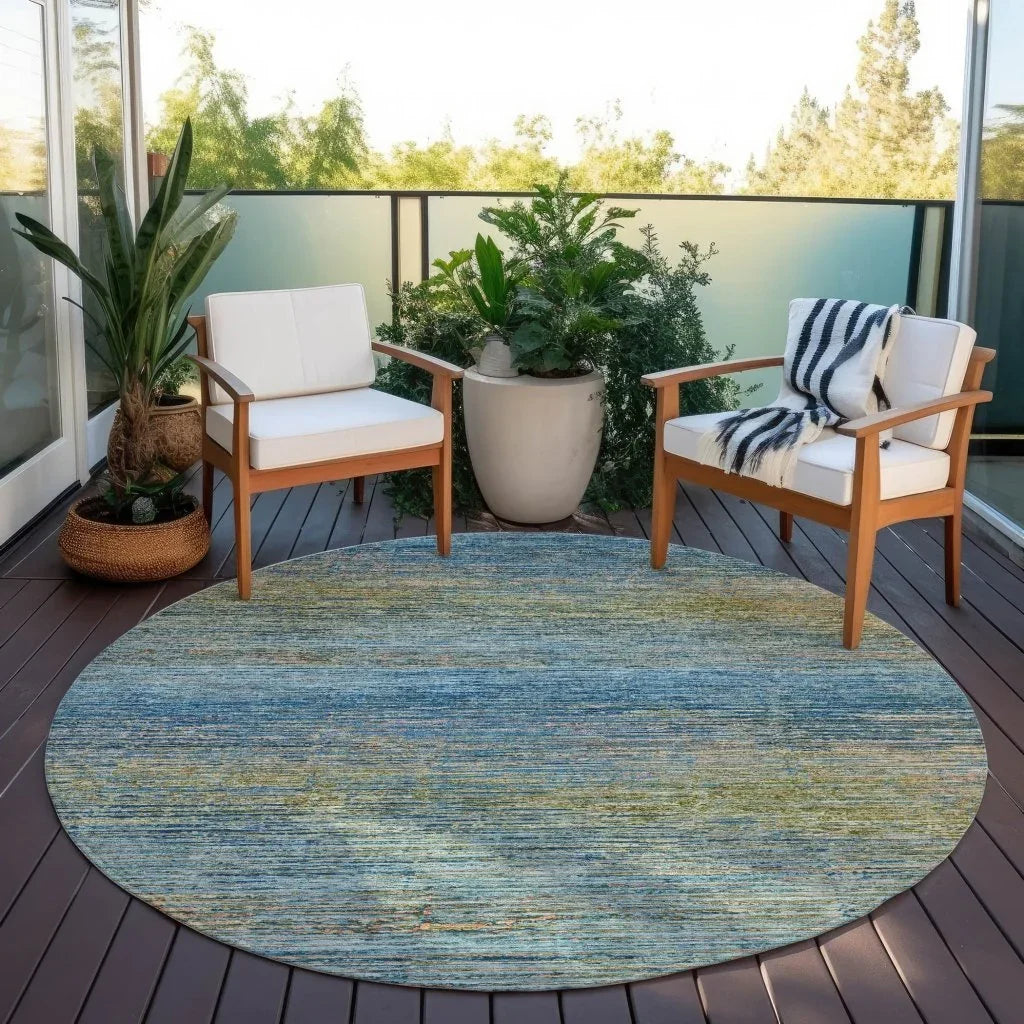 Viya Blue Washable Indoor - Outdoor Rug - LOOMLAN - LOOMLAN Rugs - Outdoor Rugs