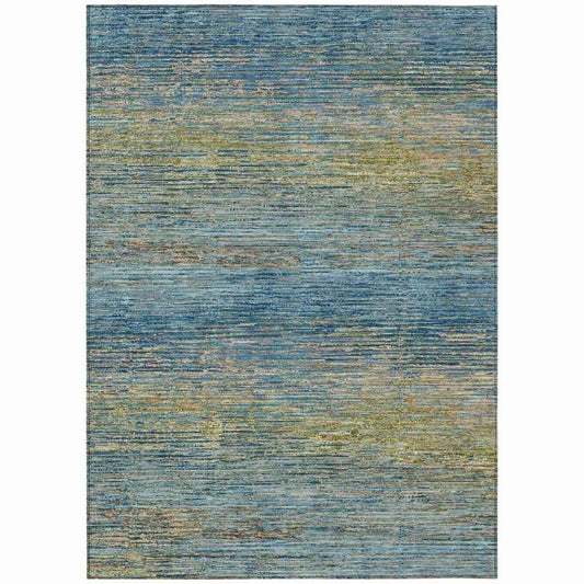Viya Blue Washable Indoor - Outdoor Rug - LOOMLAN - LOOMLAN Rugs - Outdoor Rugs