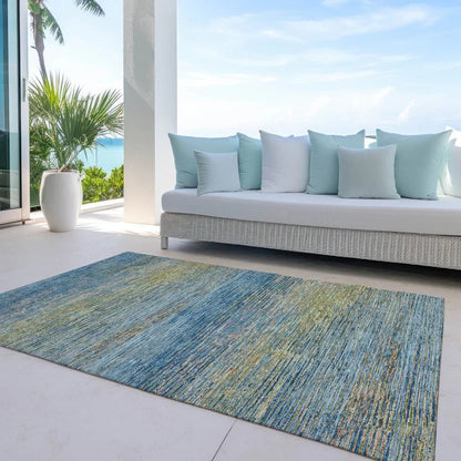 Viya Blue Washable Indoor - Outdoor Rug - LOOMLAN - LOOMLAN Rugs - Outdoor Rugs