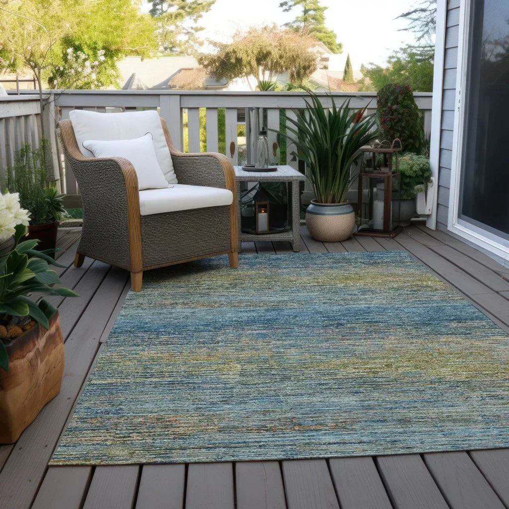 Viya Blue Washable Indoor - Outdoor Rug - LOOMLAN - LOOMLAN Rugs - Outdoor Rugs