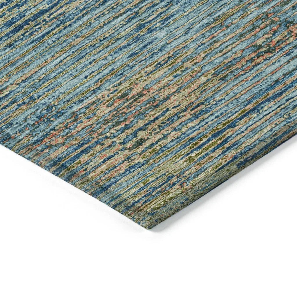 Viya Blue Washable Indoor - Outdoor Rug - LOOMLAN - LOOMLAN Rugs - Outdoor Rugs