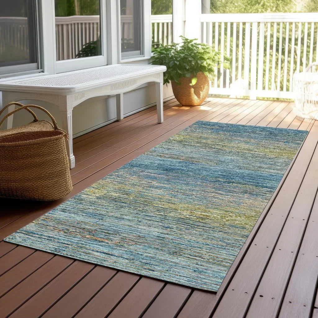 Viya Blue Washable Indoor - Outdoor Rug - LOOMLAN - LOOMLAN Rugs - Outdoor Rugs