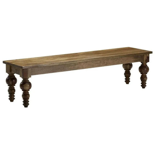 Neo - Traditional Natural Wood Dining Bench - LOOMLAN - LOOMLAN - Dining Benches