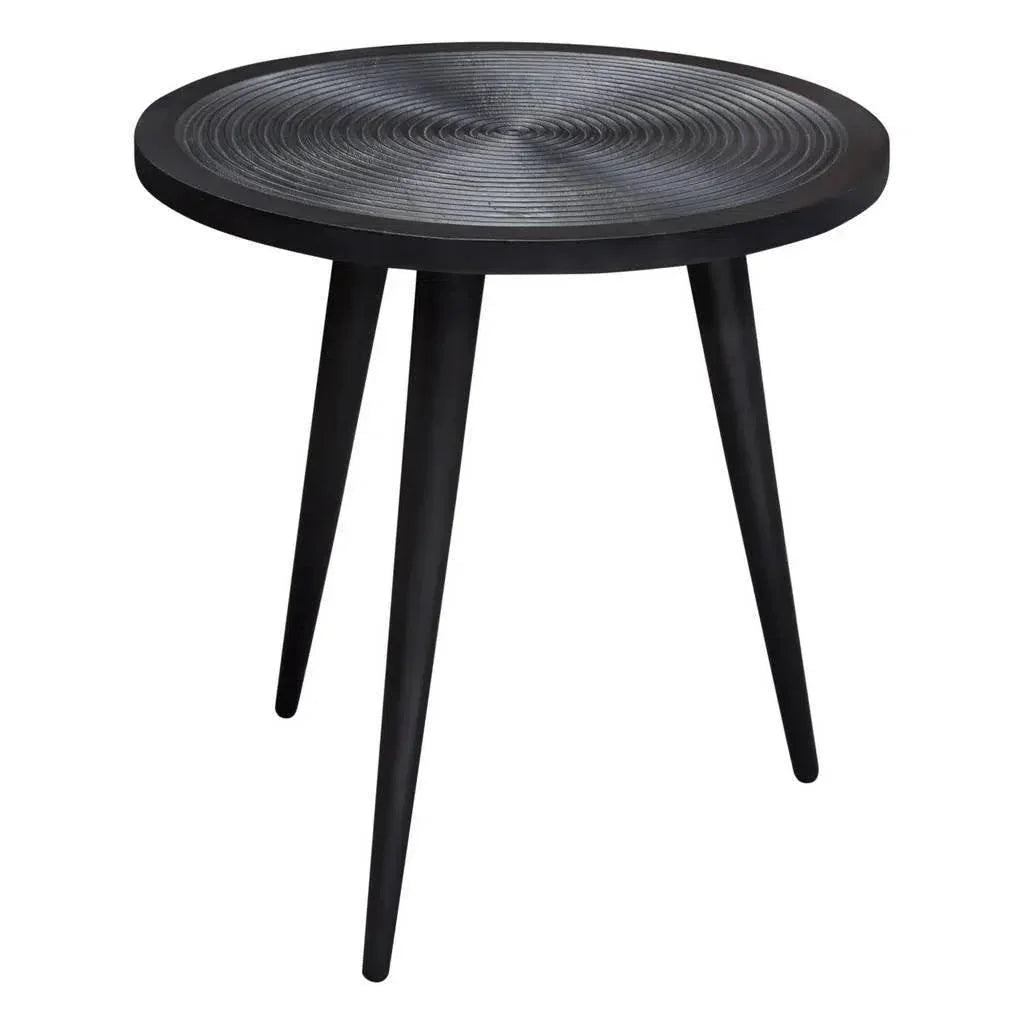 Vortex Round End Table in Black Finish - LOOMLAN - Diamond Sofa - Side Tables