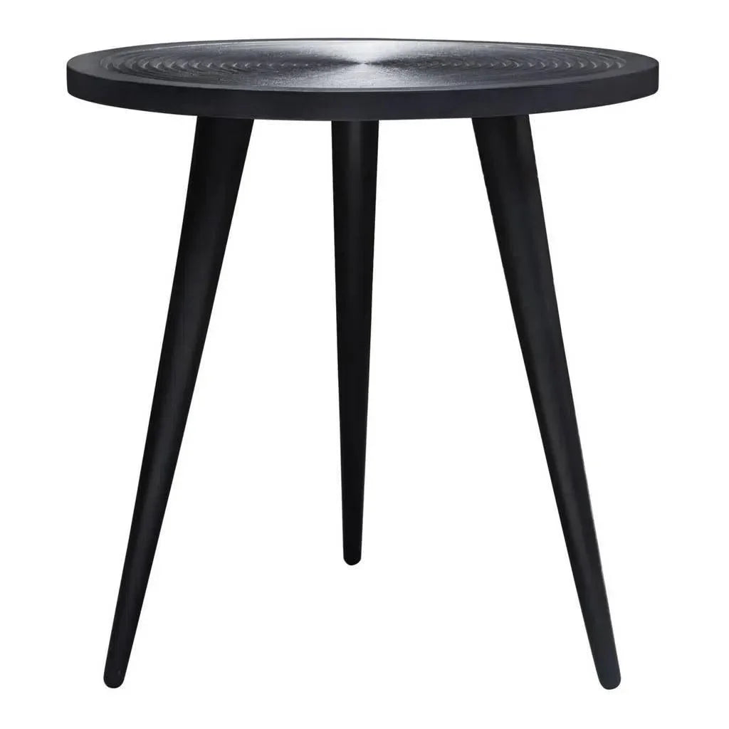Vortex Round End Table in Black Finish - LOOMLAN - Diamond Sofa - Side Tables