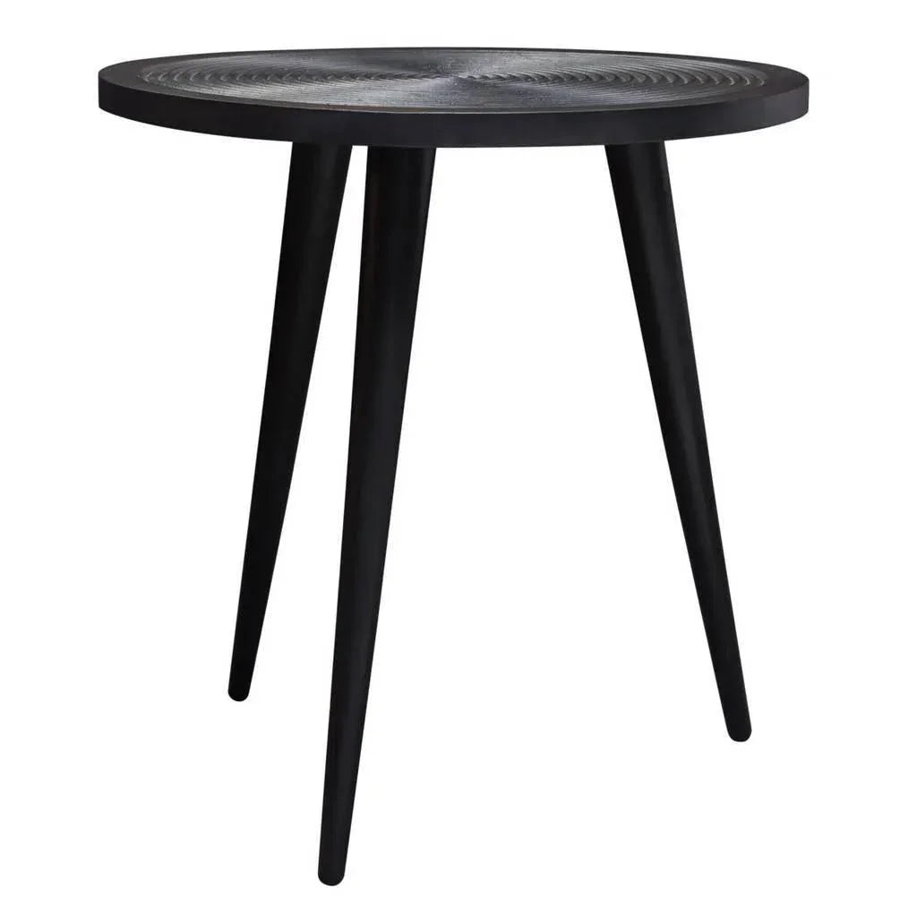 Vortex Round End Table in Black Finish - LOOMLAN - Diamond Sofa - Side Tables