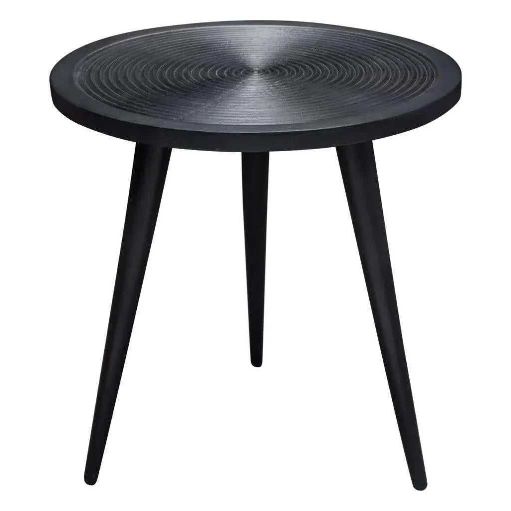 Vortex Round End Table in Black Finish - LOOMLAN - Diamond Sofa - Side Tables