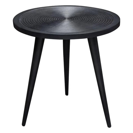 Vortex Round End Table in Black Finish - LOOMLAN - Diamond Sofa - Side Tables