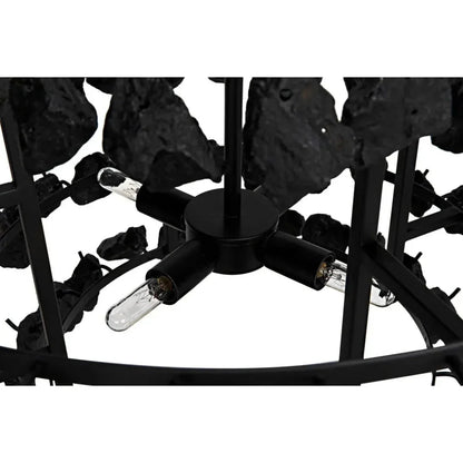 Vulcan Chandelier, Black Steel Black Glass - LOOMLAN - Noir - Chandeliers