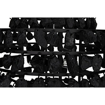 Vulcan Chandelier, Black Steel Black Glass - LOOMLAN - Noir - Chandeliers