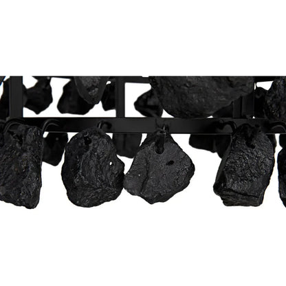 Vulcan Chandelier, Black Steel Black Glass - LOOMLAN - Noir - Chandeliers