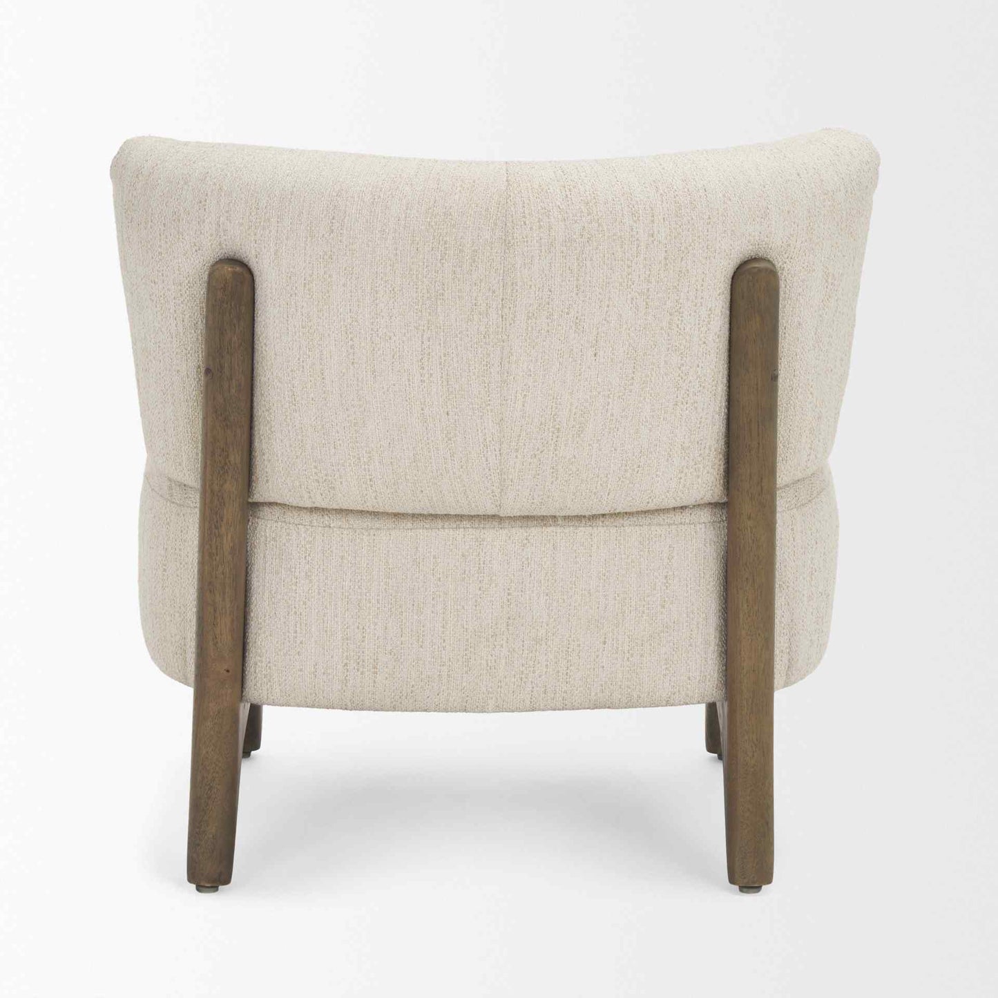 Vyra Cream Fabric Armless Accent Chair