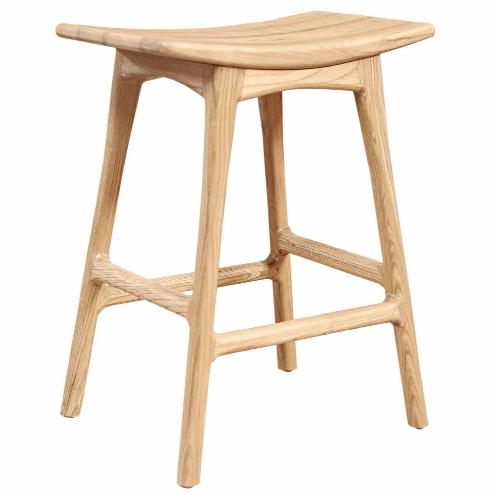 Wabi Sungkai Wooden Modern Counter Stool - LOOMLAN - Artesia - Counter Stools