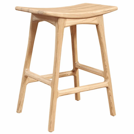 Wabi Sungkai Wooden Modern Counter Stool - LOOMLAN - Artesia - Counter Stools