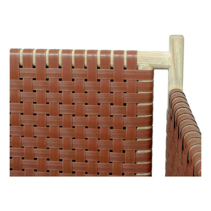 Wade Wood Framed Leather Patio Sofa - LOOMLAN - Artesia - Outdoor Sofas & Loveseats