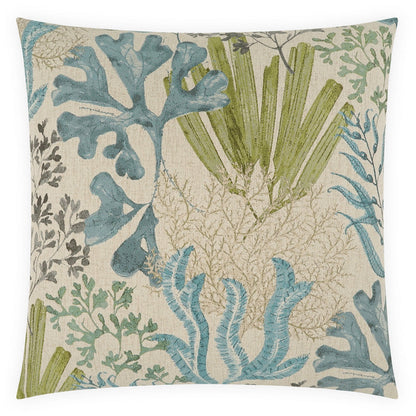 Wakame Teal Throw Pillow