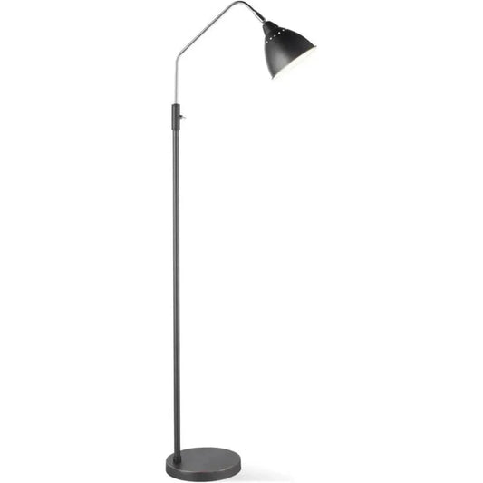 Walden Metal Black Floor Lamp-Floor Lamps-Bassett Mirror-LOOMLAN