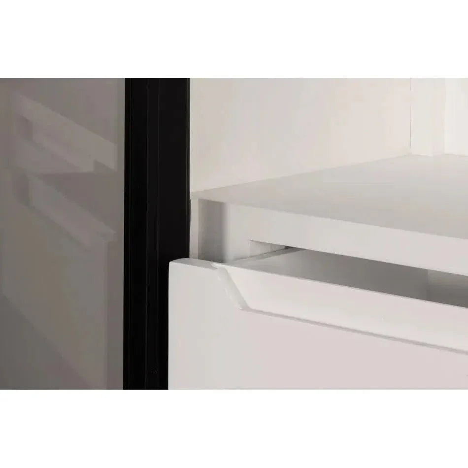 Walker Wooden Glass Door Black Bookcase - LOOMLAN - Sarreid - Bookcases