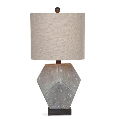 Wallace Resin Grey Table Lamp - LOOMLAN - Bassett Mirror - Table Lamps