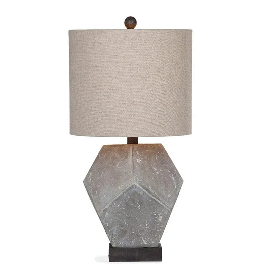 Wallace Resin Grey Table Lamp - LOOMLAN - Bassett Mirror - Table Lamps