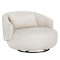 Walsh Swivel Lounge Chair - Effie Linen Steel Base - LOOMLAN - SUNPAN - Club Chairs