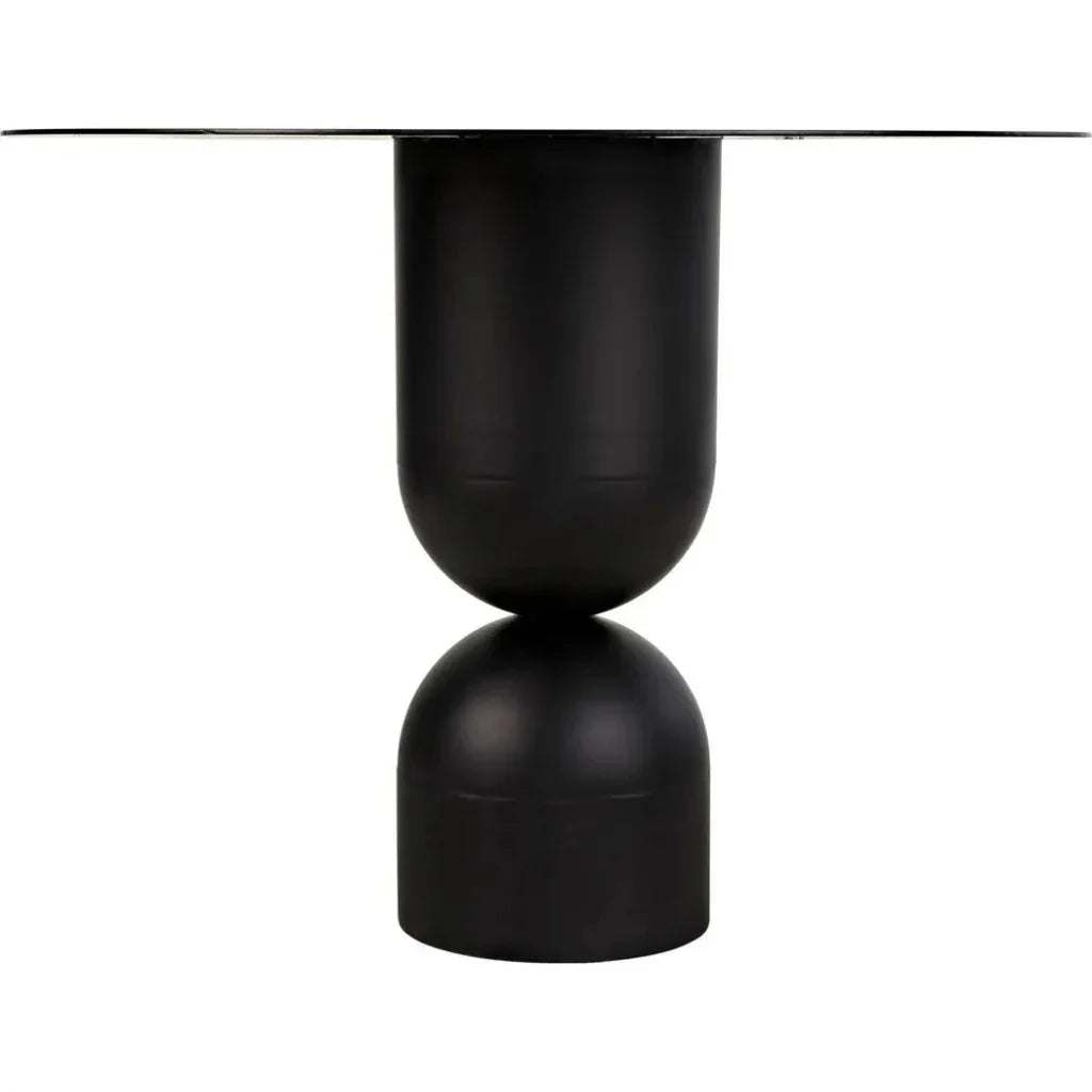 Wanda Dining Table, Black Steel-Dining Tables-Noir-LOOMLAN