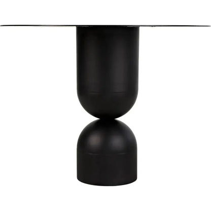 Wanda Dining Table, Black Steel-Dining Tables-Noir-LOOMLAN