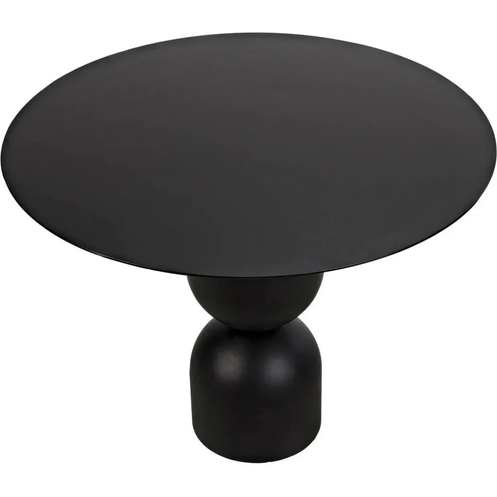 Wanda Dining Table, Black Steel-Dining Tables-Noir-LOOMLAN