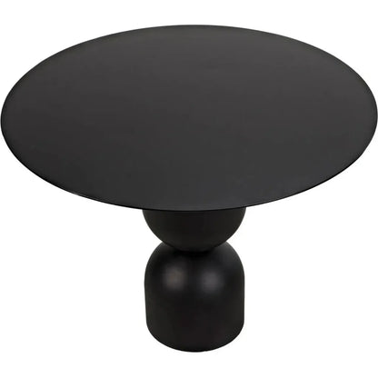 Wanda Dining Table, Black Steel-Dining Tables-Noir-LOOMLAN