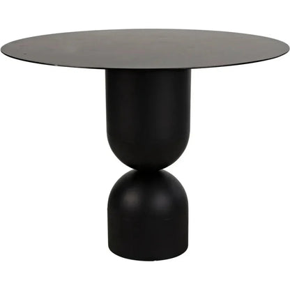 Wanda Dining Table, Black Steel-Dining Tables-Noir-LOOMLAN