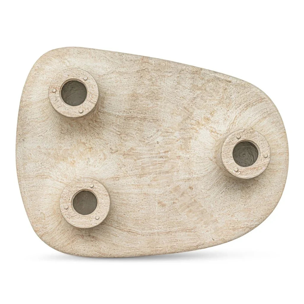 Warby Faux Travertine Cement Outdoor Coffee Table-Outdoor Coffee Tables-Moe's Home-LOOMLAN