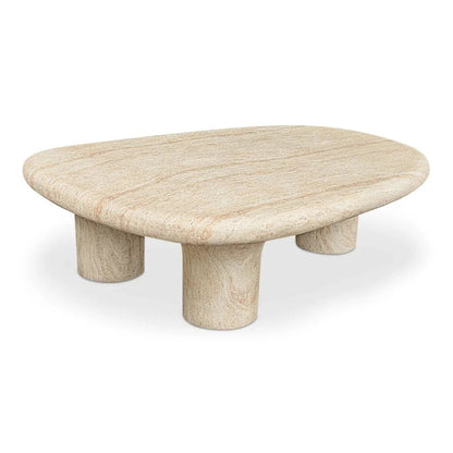 Warby Faux Travertine Cement Outdoor Coffee Table-Outdoor Coffee Tables-Moe's Home-LOOMLAN